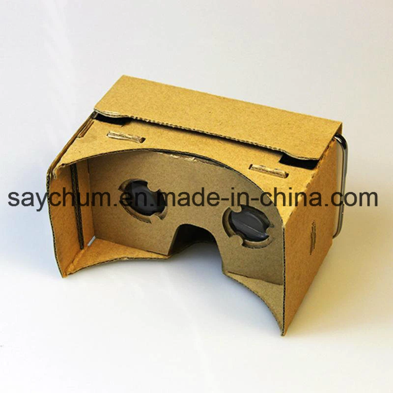 Custom Logo DIY Google Cardboard Virtual Reality Vr Mobile Phone 3D Viewing Glasses for 5.0&quot; Screen