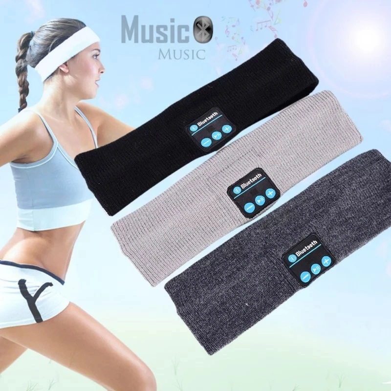 Sports Music Headband Wireless Earphone Hair Band Fitness Musical Sweatband Headband Bluetooth Headphone