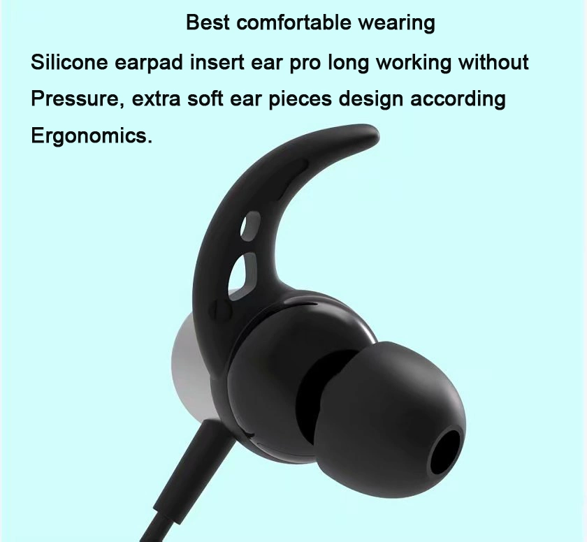 Metal Housing Best Comfortable Fitting Neckband Style Sport Bluetooth Earphone with TF Card Play