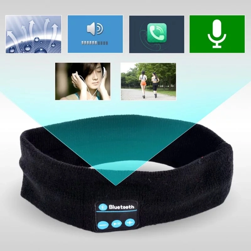 Sports Music Headband Wireless Earphone Hair Band Fitness Musical Sweatband Headband Bluetooth Headphone