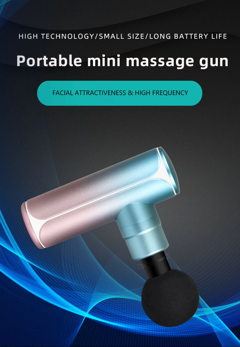 Newest Design Cordless Portable Adjustable Rotating Vibration Body 16mm Folding Mini Massage Gun 2021